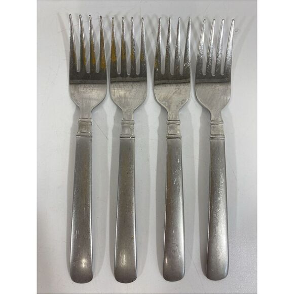 SET (4)VTG JA HENCKELS INTERNATIONAL 18/10 CHINA SALAD FORKS EARL SS - Picture 1 of 3